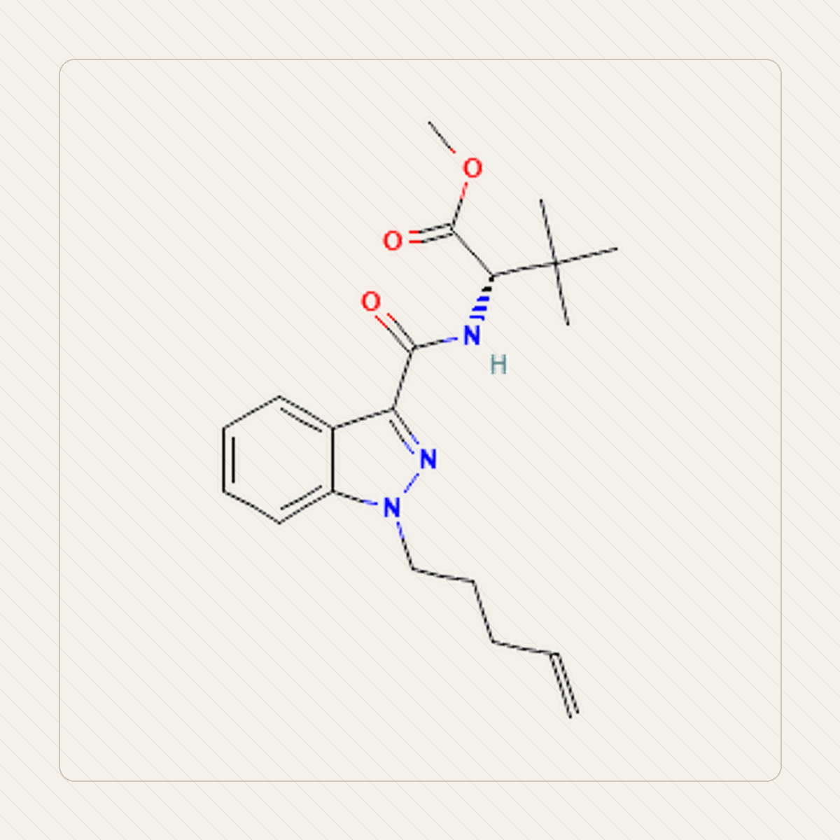 MDMB-4en-PINACA 4en-PINACA, pædagogisk illustration af molekylstrukturen