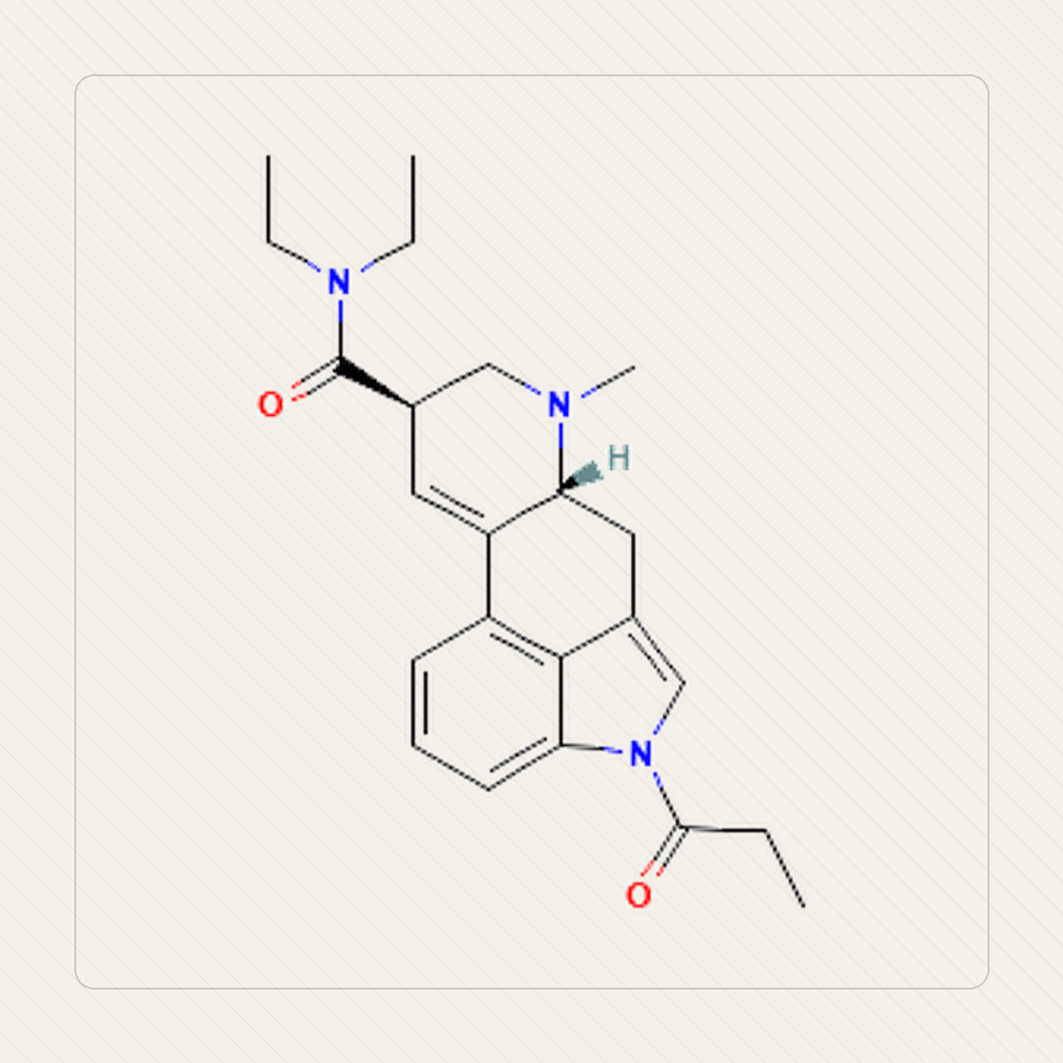 1P-LSD, pædagogisk illustration af molekylær formel